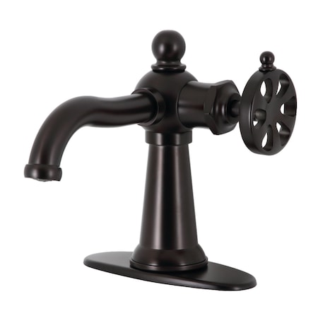 Kingston Brass KSD3545RX Single-Handle Bathroom Faucet with Push Pop-Up, Oil Rubbed Bronze KSD3545RX